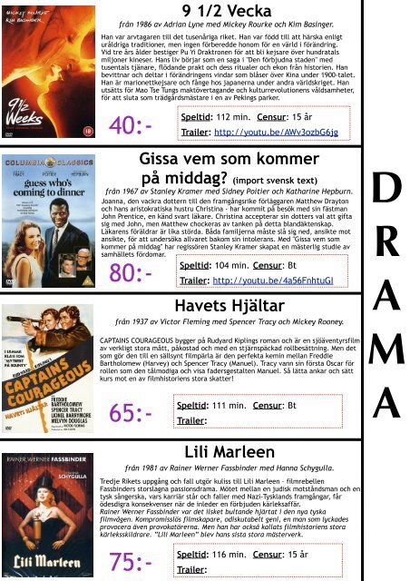 DVD KATALOG - DRAMA