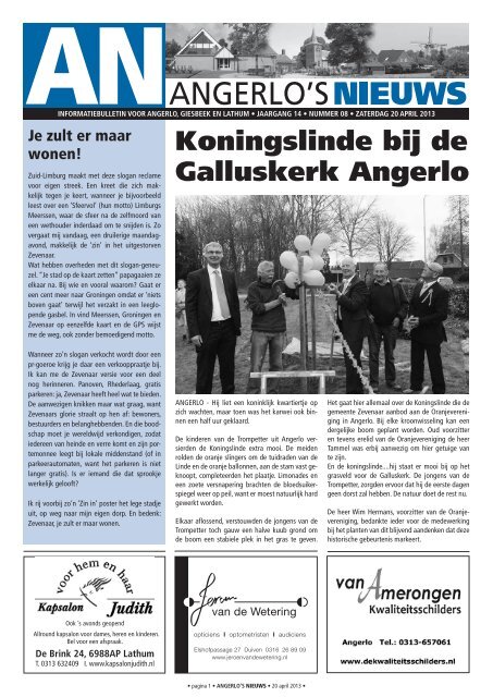 08 - 20 april '13 - Angerlo's Nieuws