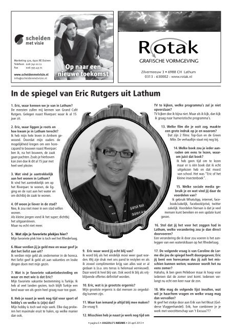 08 - 20 april '13 - Angerlo's Nieuws