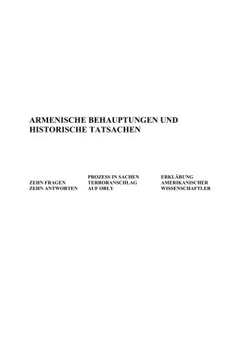 ARMENISCHE BEHAUPTUNGEN UND