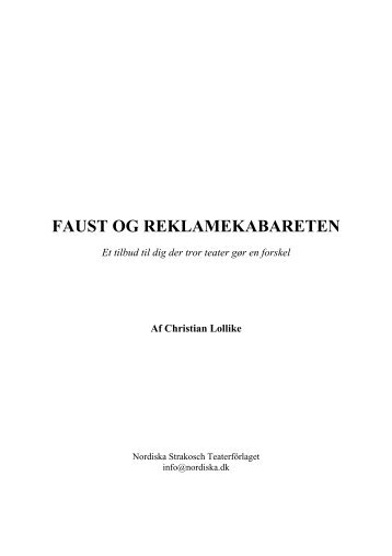 FAUST OG REKLAMEKABARETEN