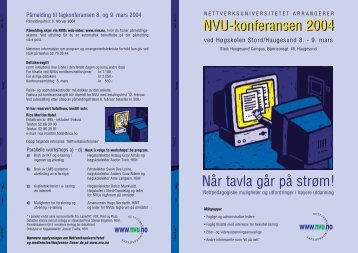 Når tavla går på strøm! - Nettverksuniversitetet