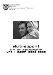 Slutrapport för projektet Ung i Salem 2002-2005 - Salems kommun