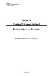 Stadgar för Sveriges Civilförsvarsförbund - Civilförsvarsförbundet