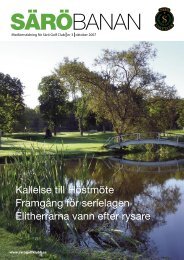 nummer 1.indd - Särö Golf Club