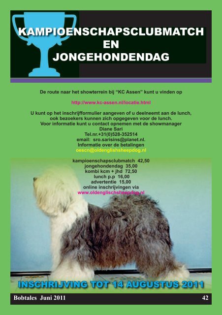 B O B T A L E S - Old English Sheepdog Club Nederland