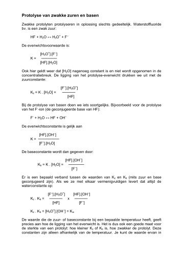 pH-berekening aan zwakke protolyten met voorbeelden - eu-re-ka.nl