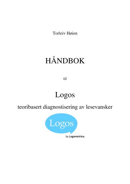 HÅNDBOK Logos - Logometrica AS