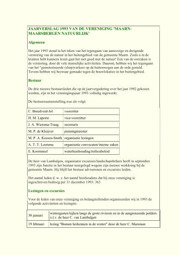 1993 - Maarn Maarsbergen Natuurlijk