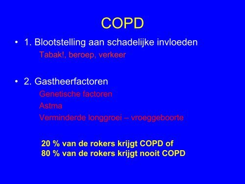 Bekijk een presentatie over revalidatie - COPD Leuven