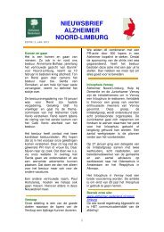 Nieuwsbrief Alzheimer Noord-Limburg januari 2012