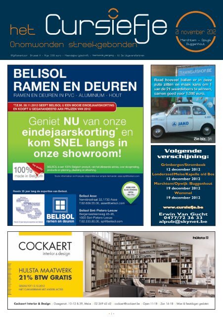 Volgende verschijning: - Cursiefje