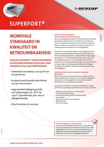 superfort® - Dunlop Conveyor Belting