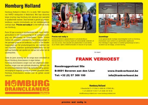 Klik hier om de brochure te downloaden - Frank Verhoest