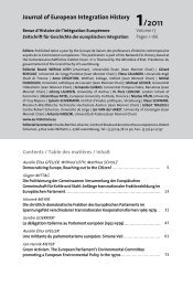 Journal of European Integration History 1/2011 - The European ...