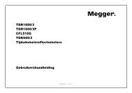 TDR1000/3 TDR1000/3P CFL510G TDR500/3 ... - Megger Networks