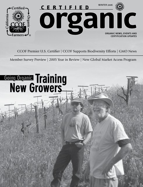 Going Organic: Training New Growers - CCOF