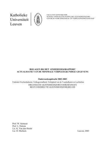 bijlagen bij het onderzoeksrapport - Ministerie van Sociale Zaken ...