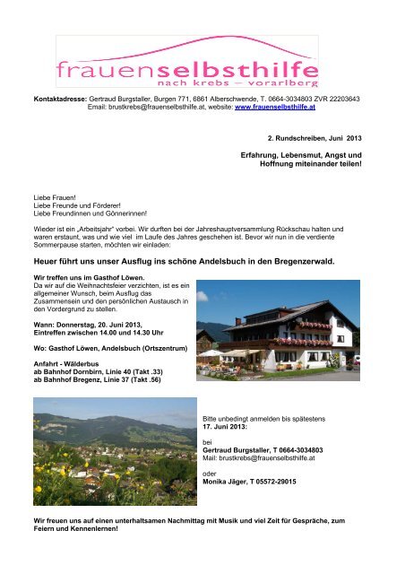 2013_06 Rundschreiben.pdf - Frauenselbsthilfe Vorarlberg