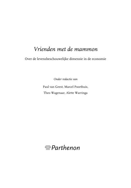 Vrienden met de mammon - Uitgeverij Parthenon