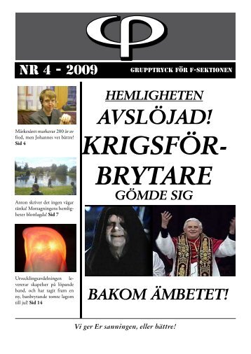 KRIGSFÖR- BRYTARE - Umeå naturvetar- och teknologkår