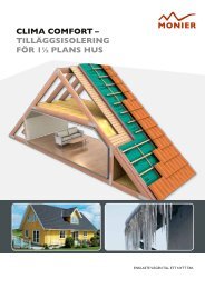 CLIMA COMFORT – TILLäggsIsOLeRIng FöR 1½ pLAns hus - Monier