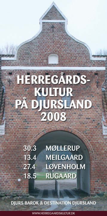 Program - Herregårdskultur