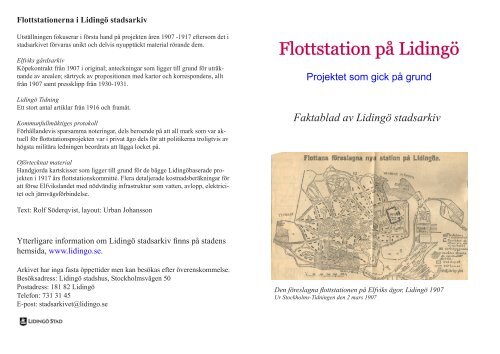 Flottstation på Lidingö - Lidingö stad