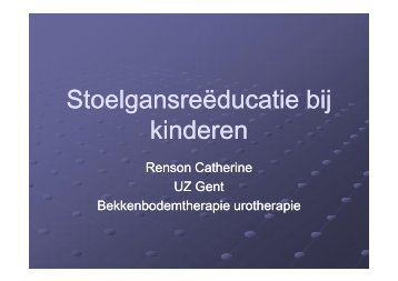 Stoelgansreëducatie bij kinderen - Stomavlas