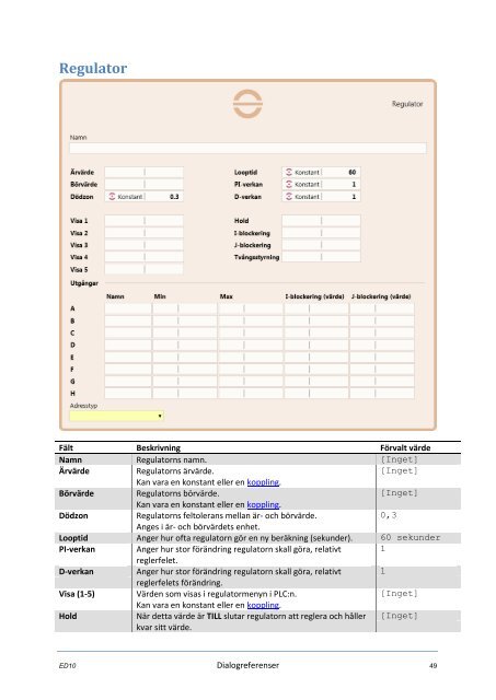 ED10 Användarhandbok (pdf) - Larmia Control AB