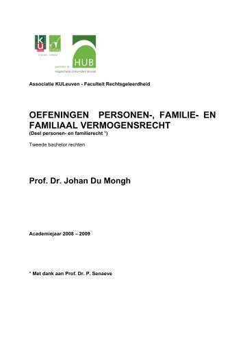 OEFENINGEN PERSONEN-, FAMILIE- EN FAMILIAAL ...