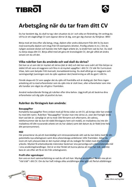 Ett Fungerande Cv