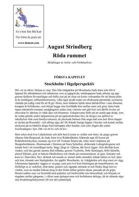 August Strindberg Röda rummet - Esplanaden