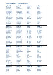 woordpakketten groep 5 - t Getij