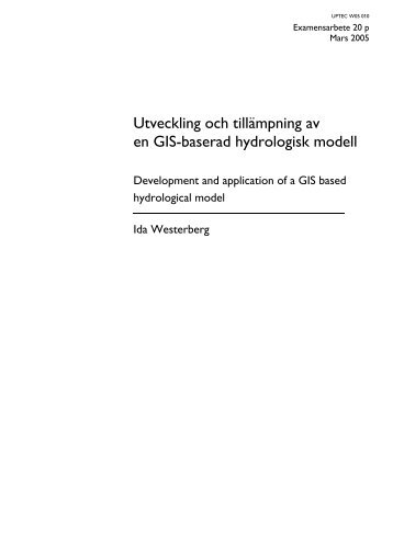 Ida Westerberg - Civilingenjörsprogrammet i miljö- och vattenteknik