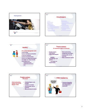 Inhoudsopgave Inleiding: Theorie examen Praktijk examen 1. ARBO ...