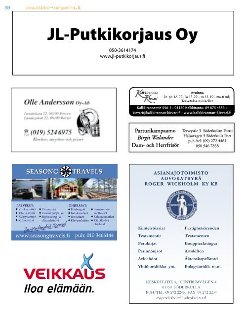 infoblad tiedotuslehti - Idrottsföreningen Sibbo-Vargarna r.f.