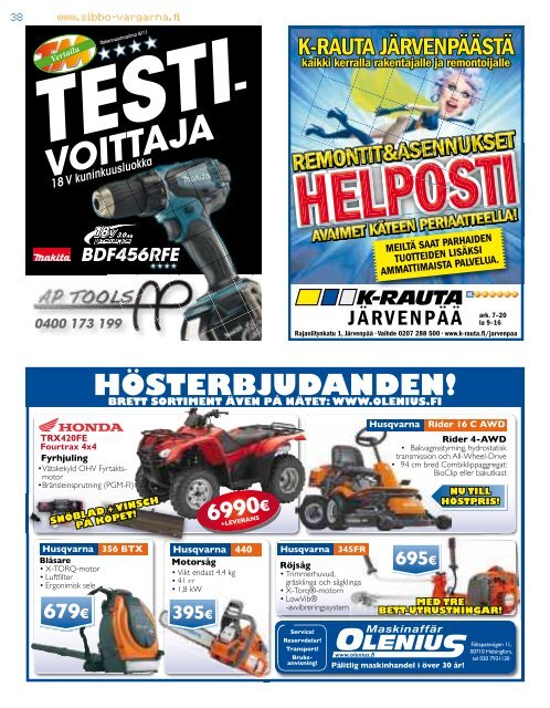 infoblad tiedotuslehti - Idrottsföreningen Sibbo-Vargarna r.f.