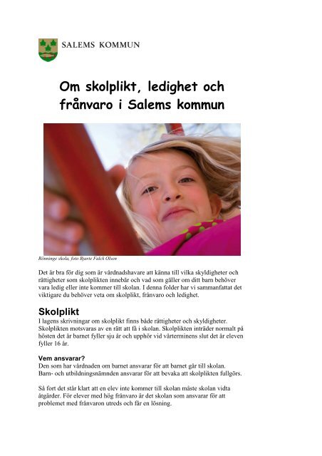 Vad gäller vid ledighet? - Salems kommun