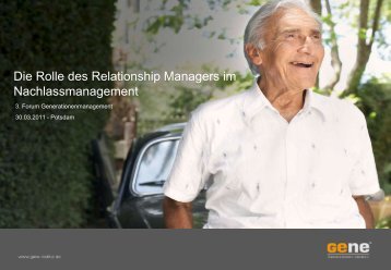 Die Rolle des Relationship Managers im ... - GeNe GmbH