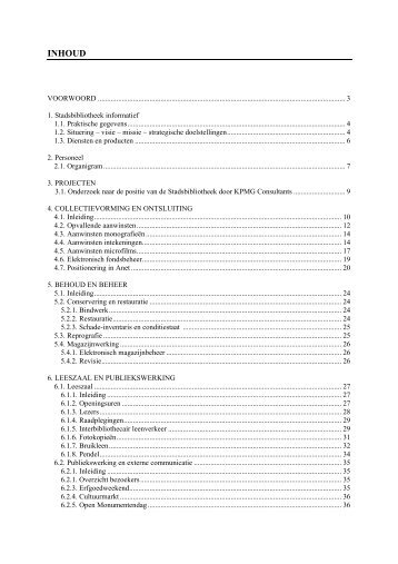 Jaarverslag 2002 ( pdf ) - Erfgoedbibliotheek Hendrik Conscience
