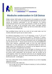 Medisch Onderzoek - Vrij CLB Deinze