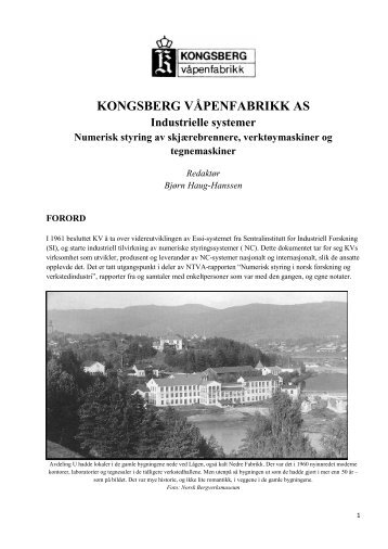 Numerisk Styringsystemer - Kongsberg Systemer