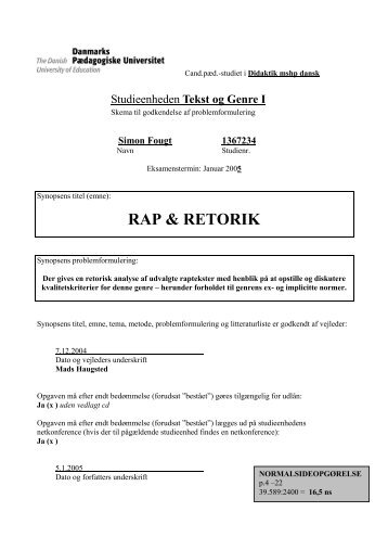 RAP & RETORIK - Simon Skov Fougt