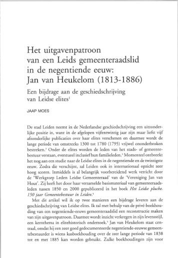 Jan van Heukelom (1813-1886) - Historische vereniging Oud Leiden