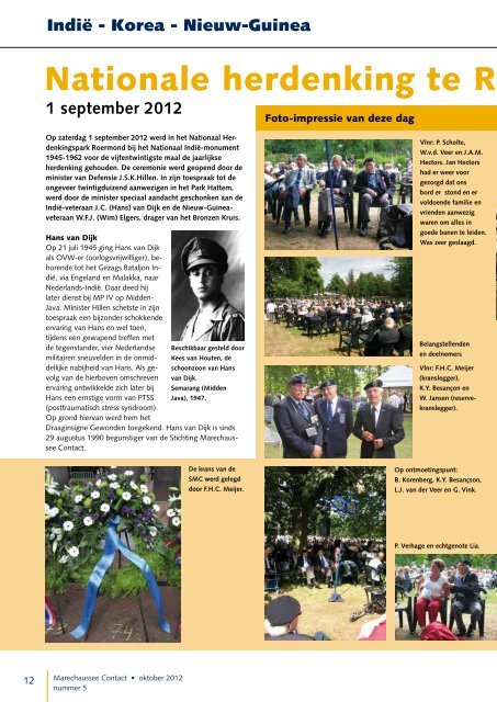 MC oktober 2012 - Stichting Marechaussee Contact