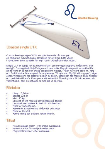 Coastal Single C1X - Press (pdf) - Leo Coastal Rowing