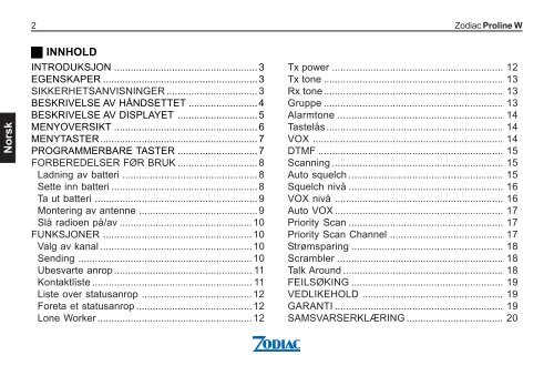 Zodiac Proline W