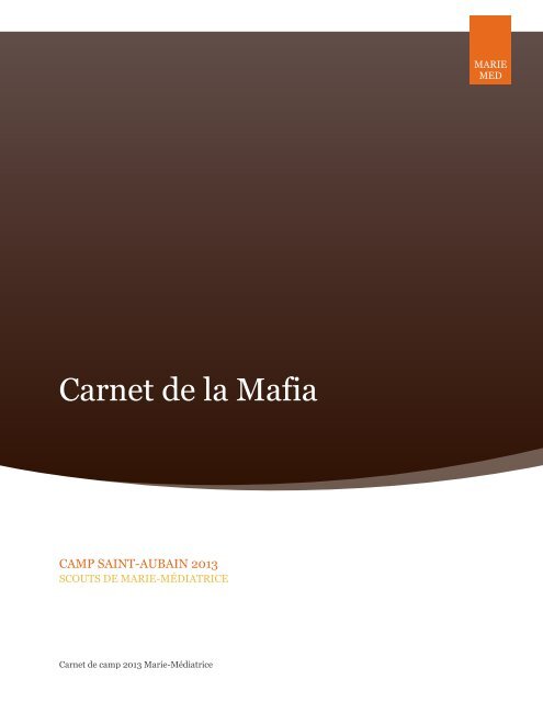 Télécharger le carnet de camp (PDF) - Marie-Med