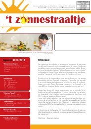 Editoriaal Agenda 2010-2011 - Zonnestraal